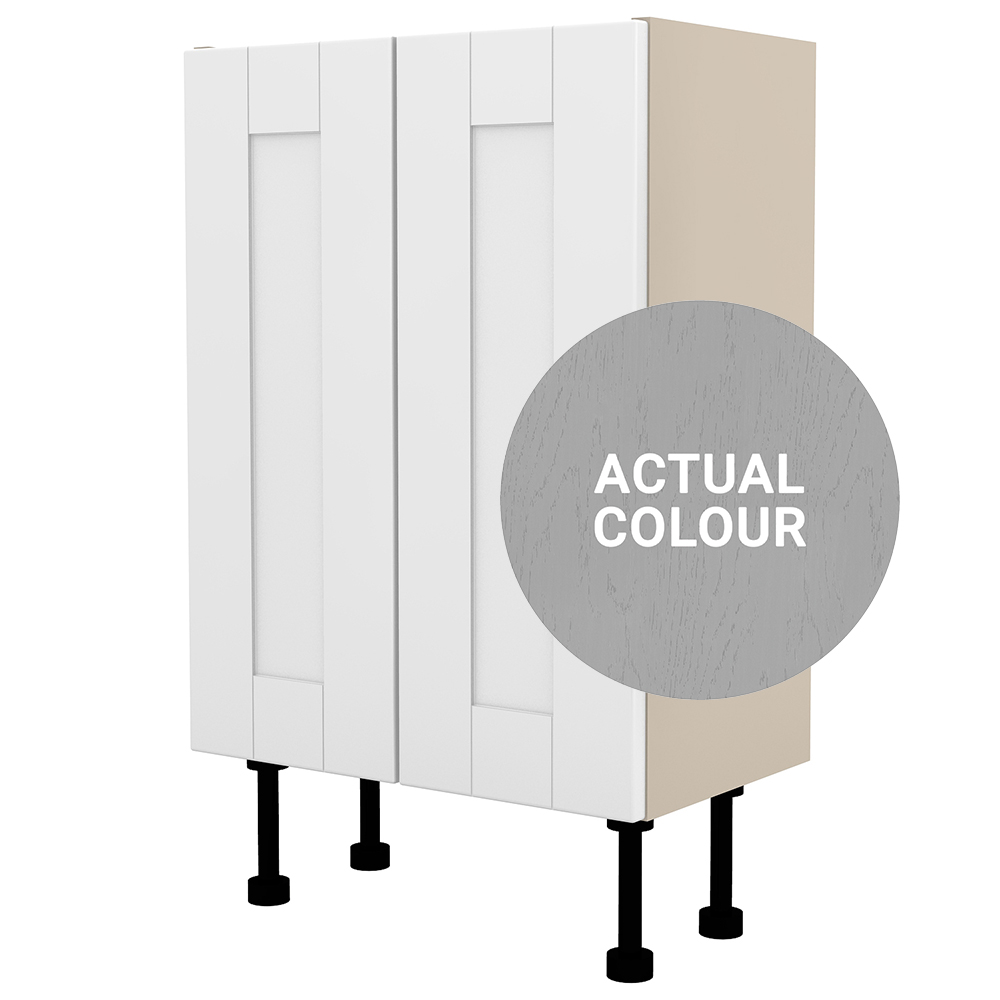 Image of Duarti By Calypso Highwood 500mm Full Depth 2 Door Floor Standing Unit - Fossil Grey