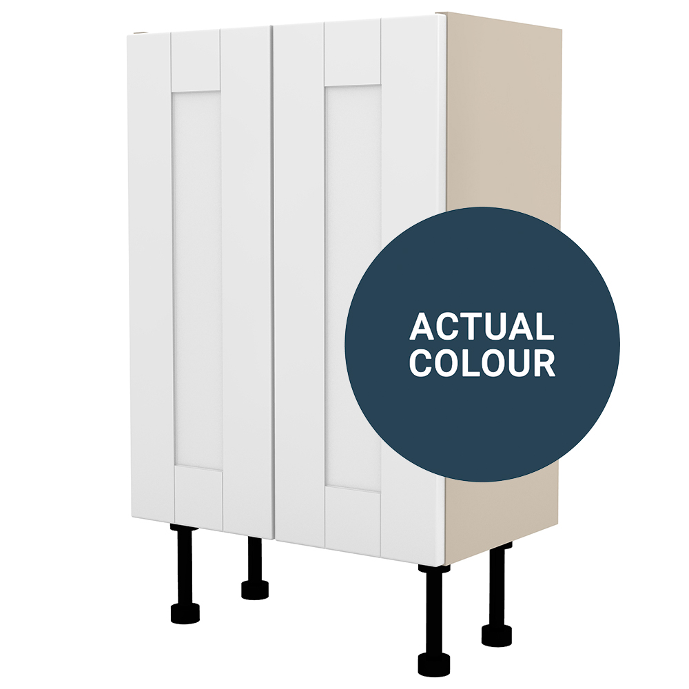 Image of Duarti By Calypso Highwood 500mm Full Depth 2 Door Floor Standing Unit - Twilight Blue