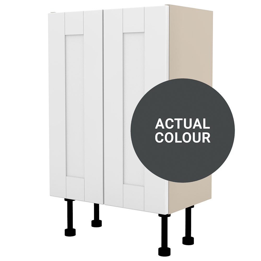 Image of Duarti By Calypso Highwood 500mm Full Depth 2 Door Floor Standing Unit - Midnight Grey