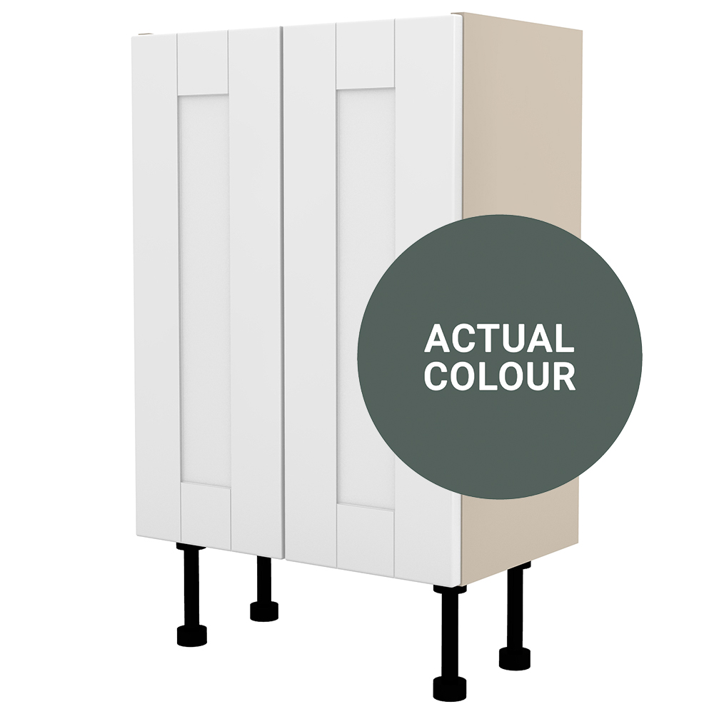 Image of Duarti By Calypso Highwood 500mm Full Depth 2 Door Floor Standing Unit - Woodland Green