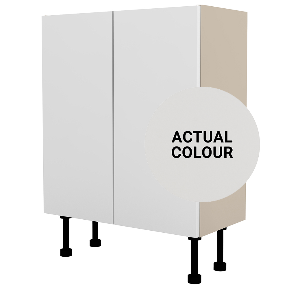 Image of Duarti By Calypso Cascade 600mm Full Depth 2 Door Floor Standing Unit - Mirror Grey