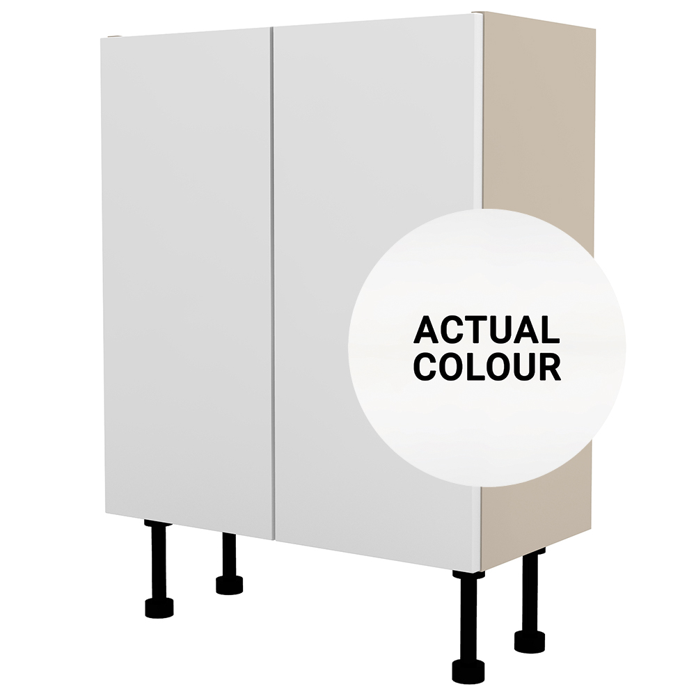 Image of Duarti By Calypso Cascade 600mm Full Depth 2 Door Floor Standing Unit - Matt White