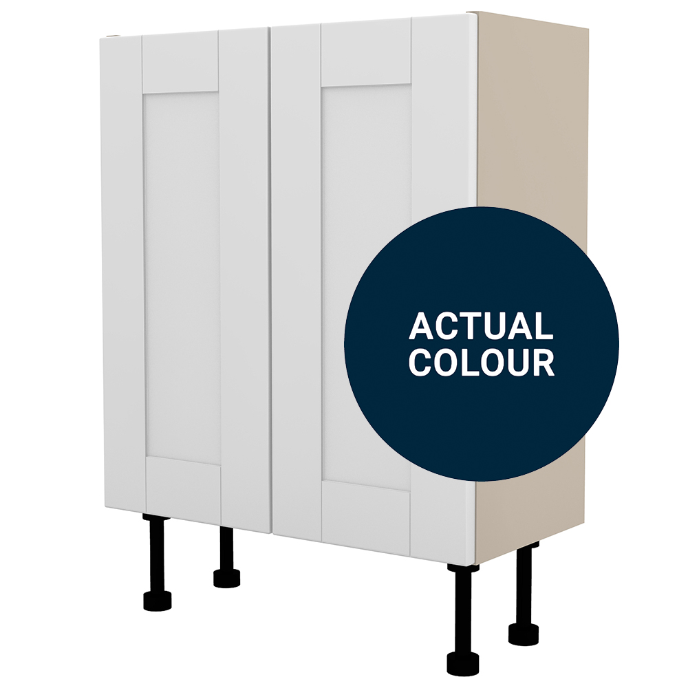 Duarti By Calypso Highwood 600mm Full Depth 2 Door Floor Standing Unit - Midnight Blue