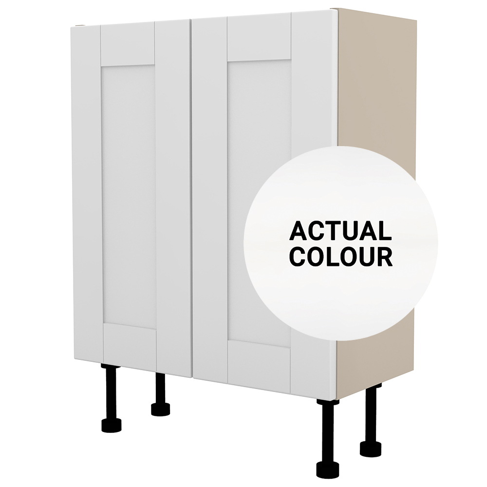 Image of Duarti By Calypso Highwood 600mm Full Depth 2 Door Floor Standing Unit - Matt White