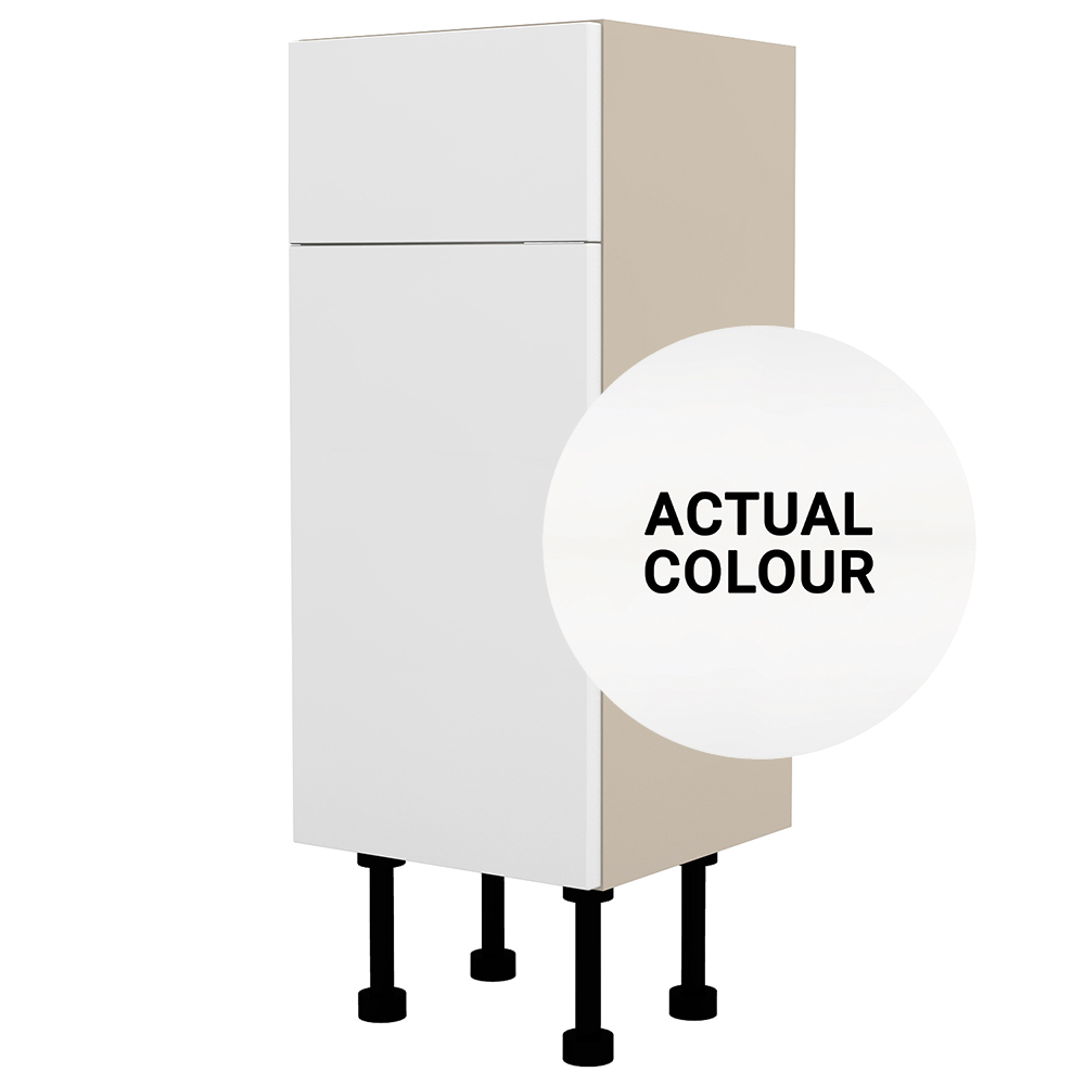 Image of Duarti By Calypso Cascade 300mm Slimline 2 Drawer Floor Standing Unit - Mirror White