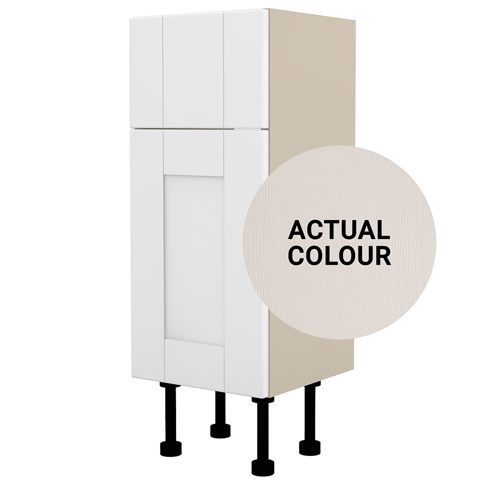 Image of Duarti By Calypso Highwood 300mm Slimline 2 Drawer Floor Standing Unit - Taupe