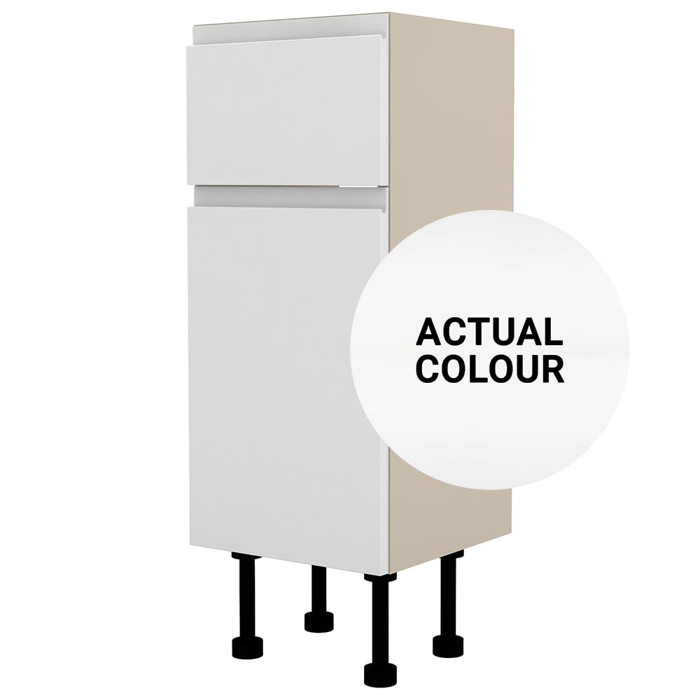 Duarti By Calypso Beaufort 300mm Slimline 2 Drawer Floor Standing Unit White Varnish Wickes