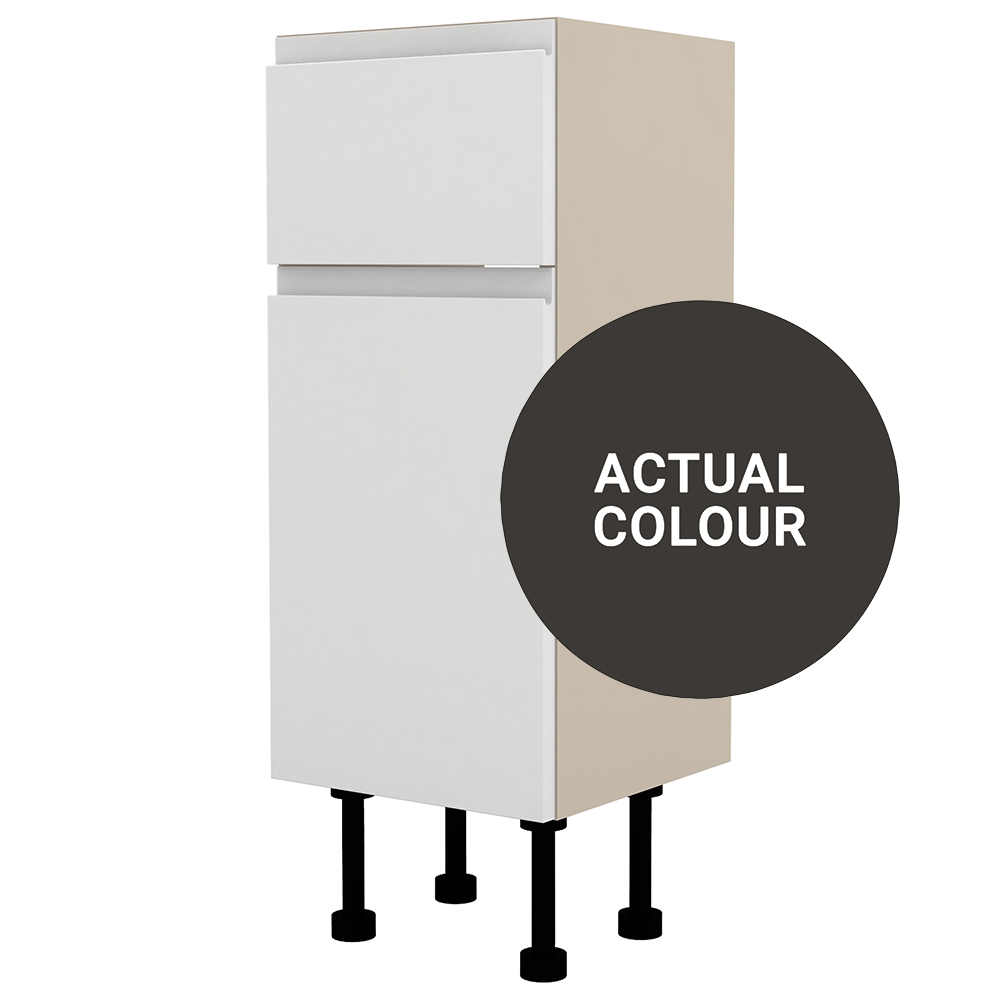 Image of Duarti By Calypso Beaufort 300mm Slimline 2 Drawer Floor Standing Unit - Ember Grey