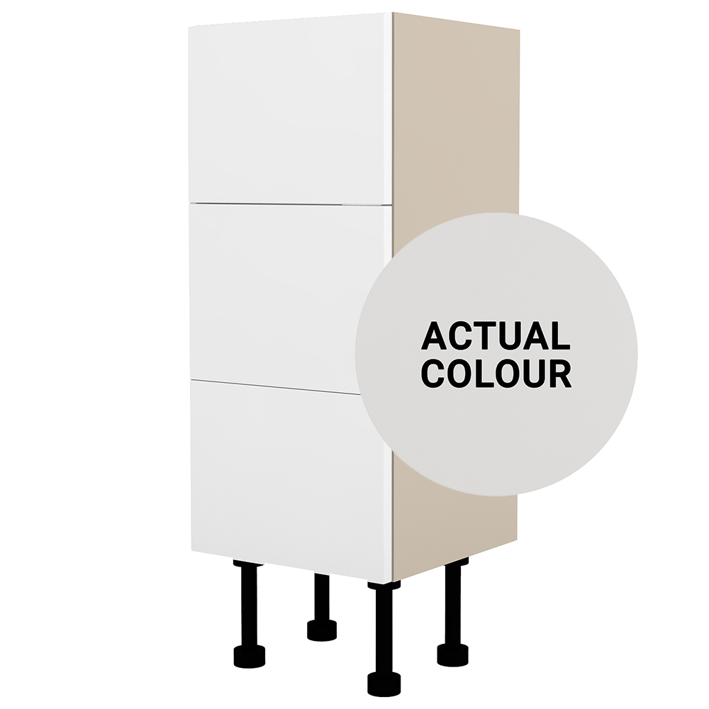 Image of Duarti By Calypso Cascade 300mm Slimline 3 Drawer Floor Standing Unit - Mirror Grey