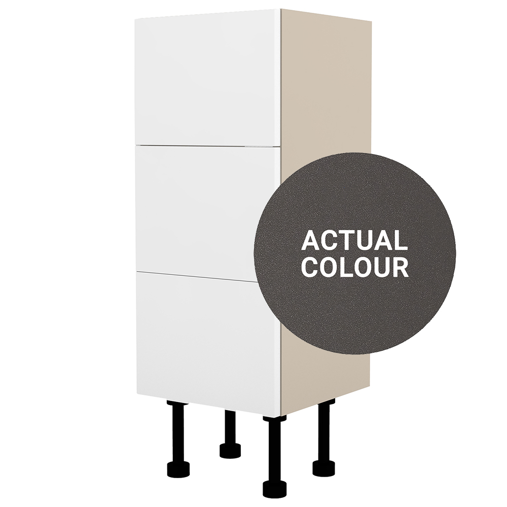 Image of Duarti By Calypso Cascade 300mm Slimline 3 Drawer Floor Standing Unit - Galaxy Grey