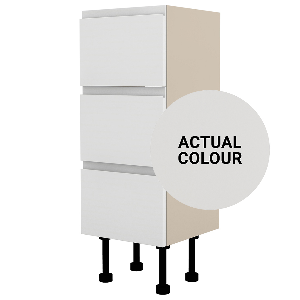 Image of Duarti By Calypso Beaufort 300mm Slimline 3 Drawer Floor Standing Unit - Grey Varnish