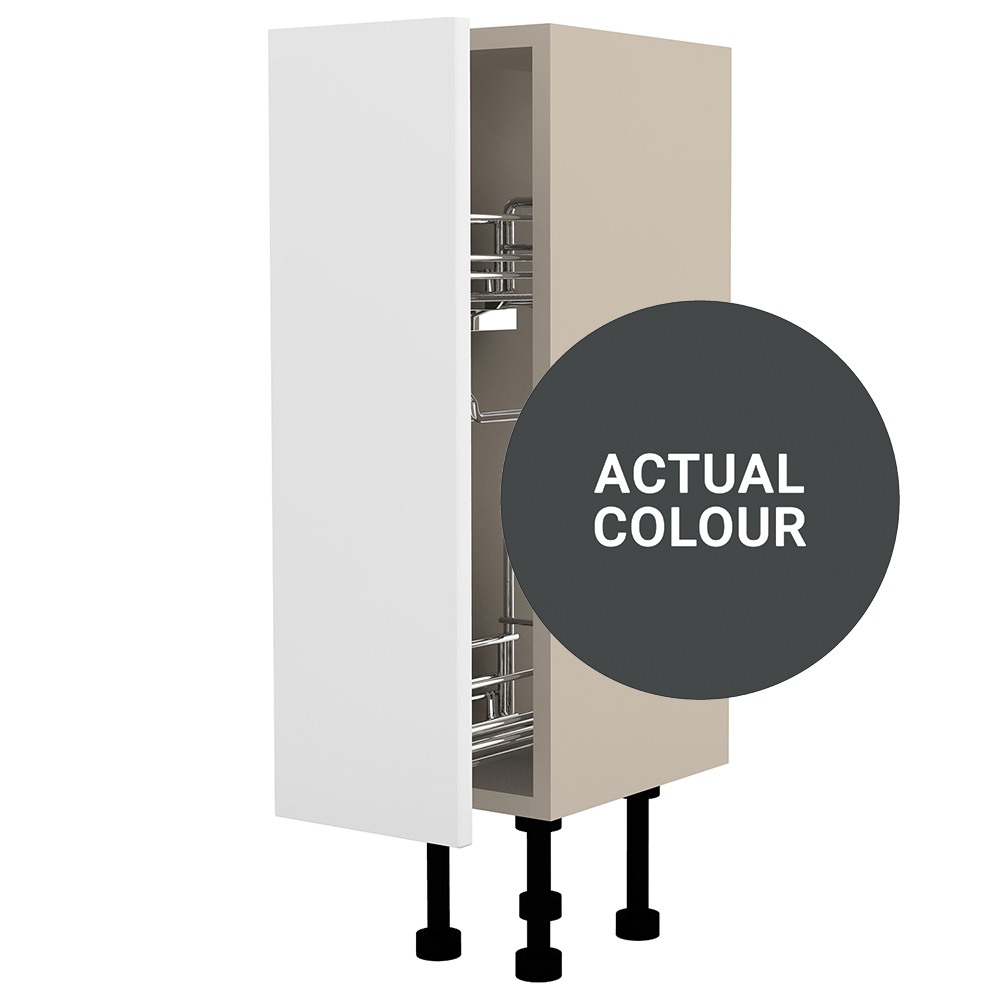 Image of Duarti By Calypso Cascade 200mm Full Depth Pull Out Toilet Roll Unit - Midnight Grey