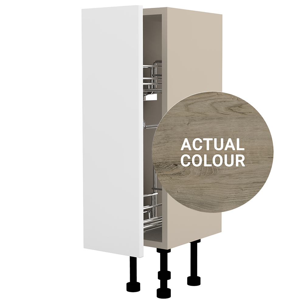 Image of Duarti By Calypso Cascade 200mm Full Depth Pull Out Toilet Roll Unit - Grey Bark