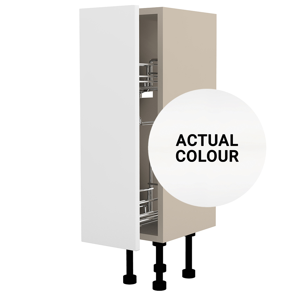 Image of Duarti By Calypso Cascade 200mm Full Depth Pull Out Toilet Roll Unit - Matt White