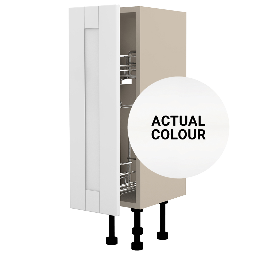 Image of Duarti By Calypso Highwood 200mm Full Depth Pull Out Toilet Roll Unit - Matt White