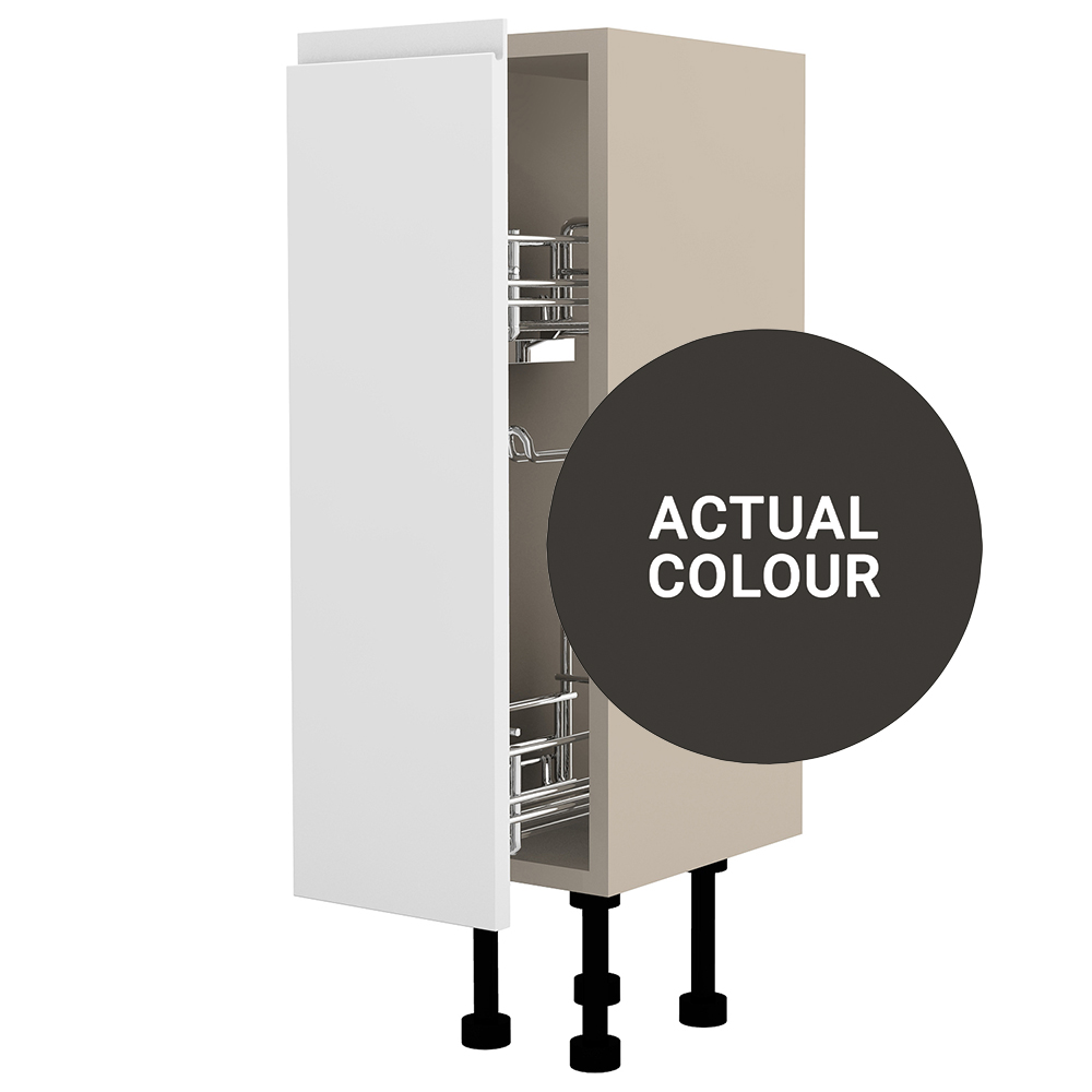 Image of Duarti By Calypso Beaufort 200mm Full Depth Pull Out Toilet Roll Unit - Ember Grey