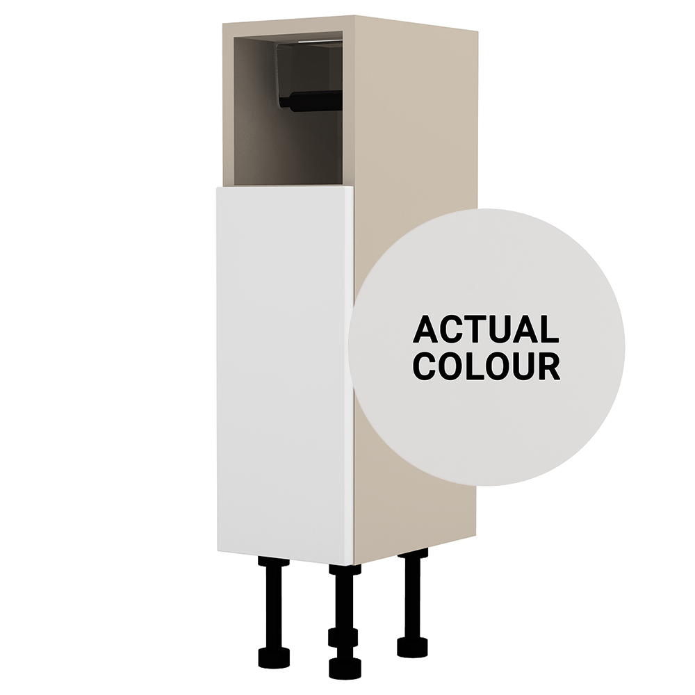 Duarti By Calypso Cascade 200mm Full Depth Open Top Toilet Roll Unit - Mirror Grey
