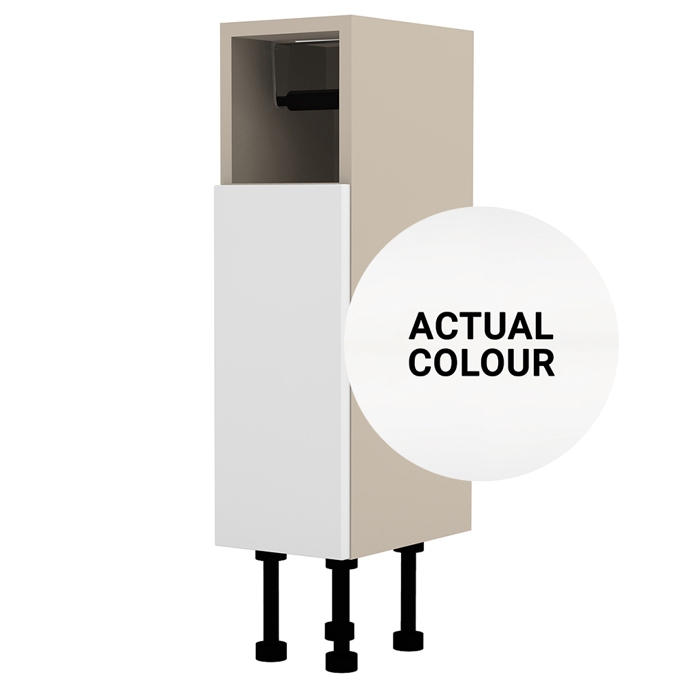 Duarti By Calypso Cascade 200mm Full Depth Open Top Toilet Roll Unit - Mirror White