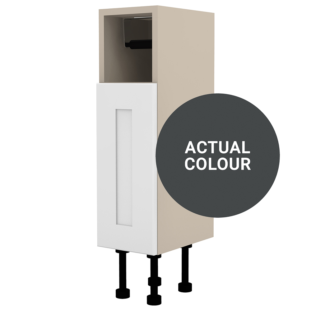 Image of Duarti By Calypso Highwood 200mm Full Depth Open Top Toilet Roll Unit - Midnight Grey