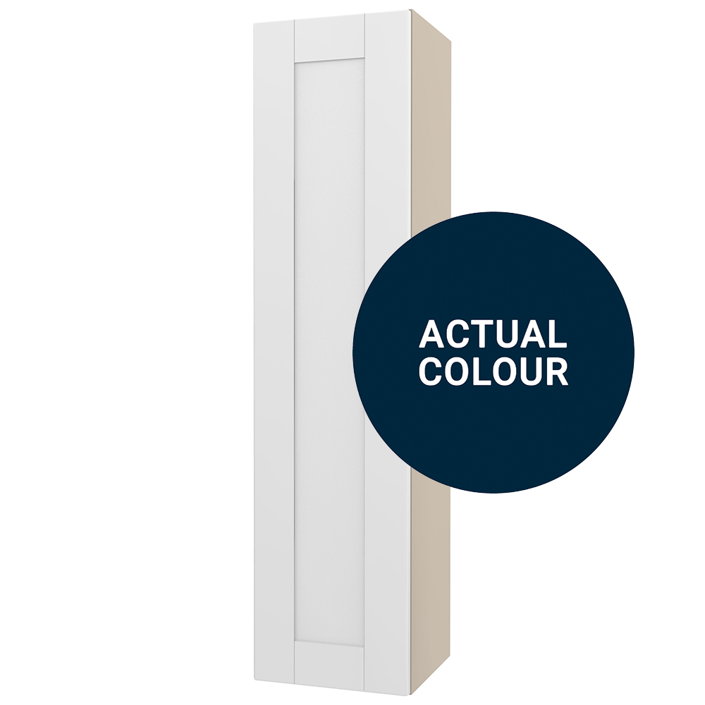 Image of Duarti By Calypso Highwood 300mm Slimline 1 Door Wall Hung Tower Unit - Midnight Blue