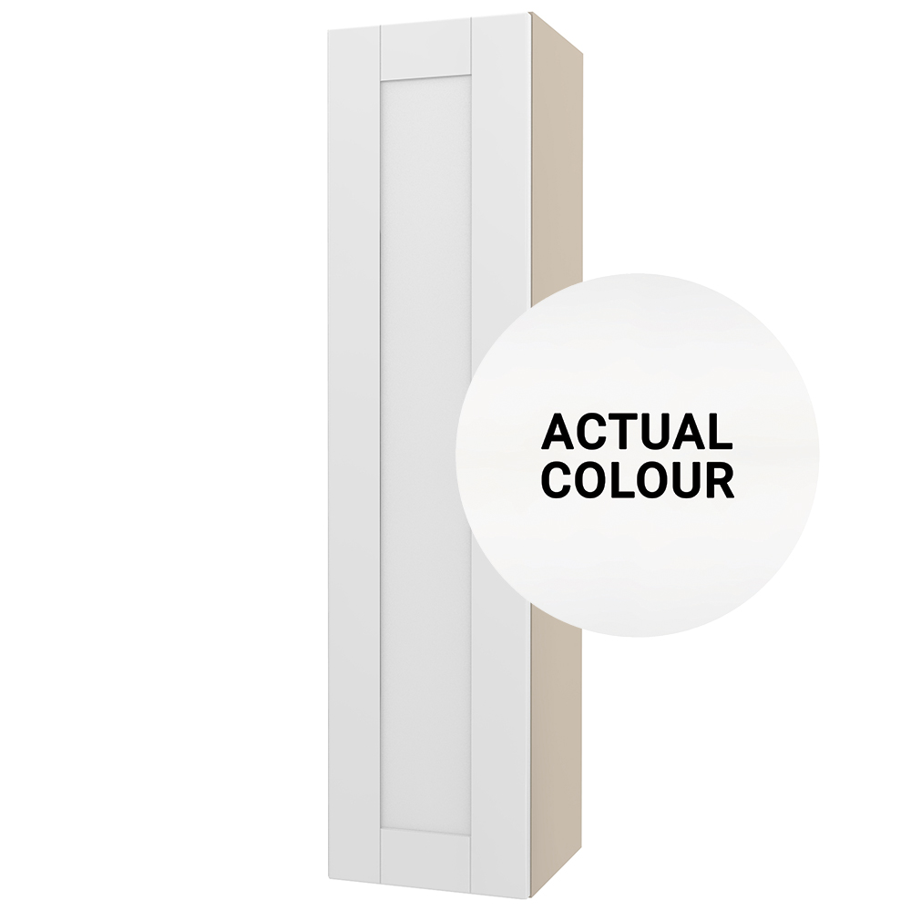 Image of Duarti By Calypso Highwood 300mm Slimline 1 Door Wall Hung Tower Unit - Matt White