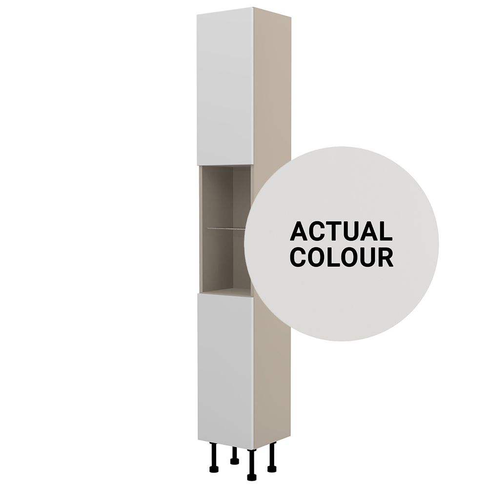 Image of Duarti By Calypso Cascade 300mm Full Depth High Rise Floor Standing Tower Unit - Mirror Grey