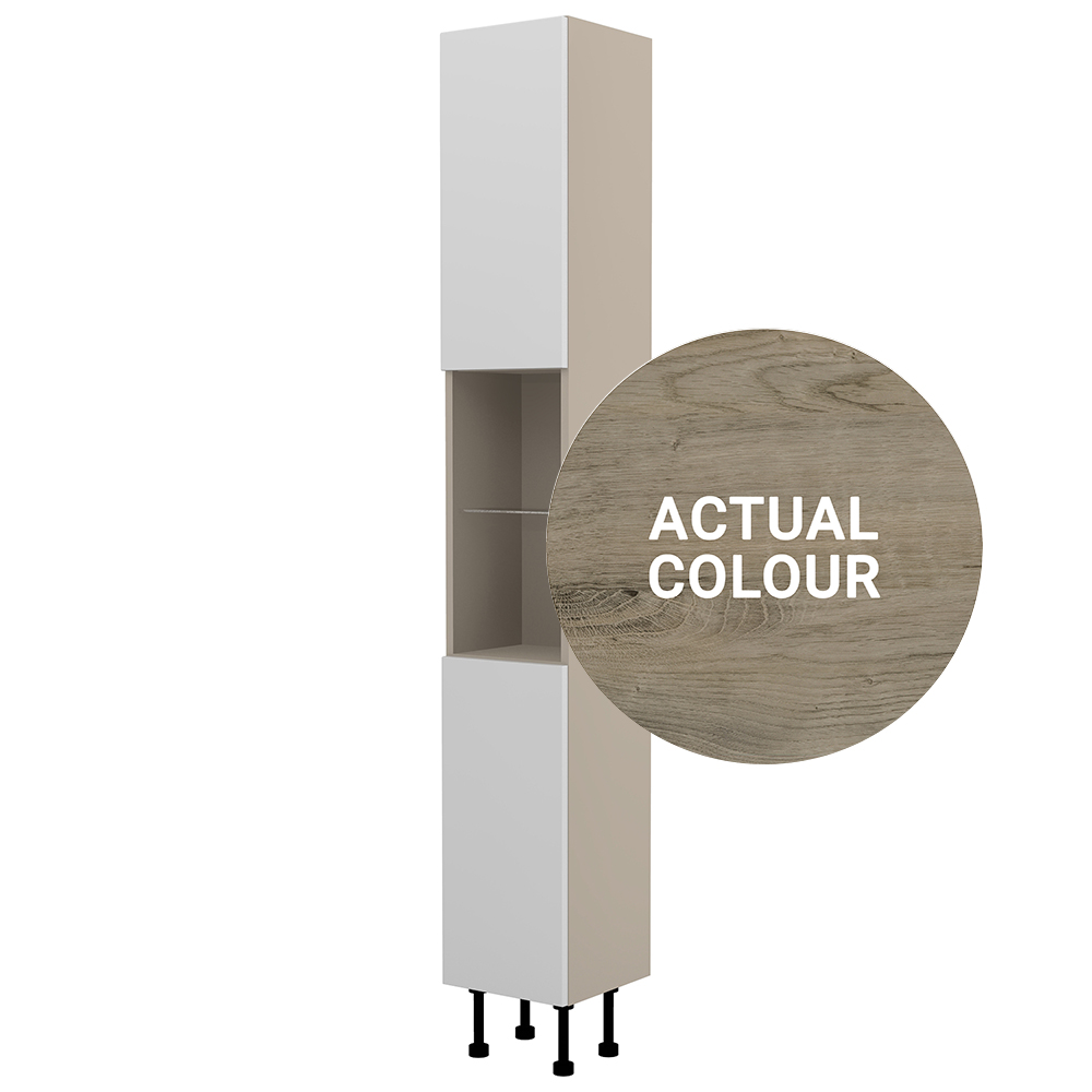 Image of Duarti By Calypso Cascade 300mm Full Depth High Rise Floor Standing Tower Unit - Grey Bark