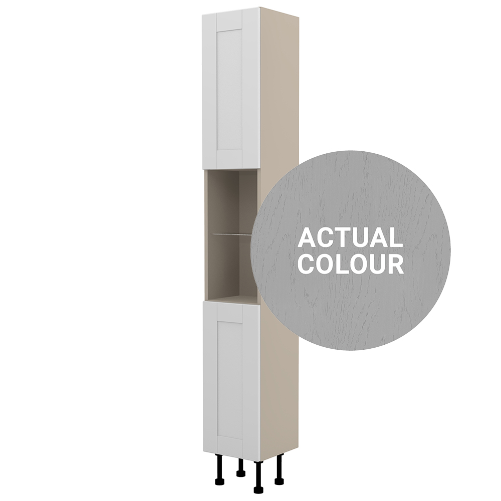 Image of Duarti By Calypso Highwood 300mm Full Depth High Rise Floor Standing Tower Unit - Fossil Grey