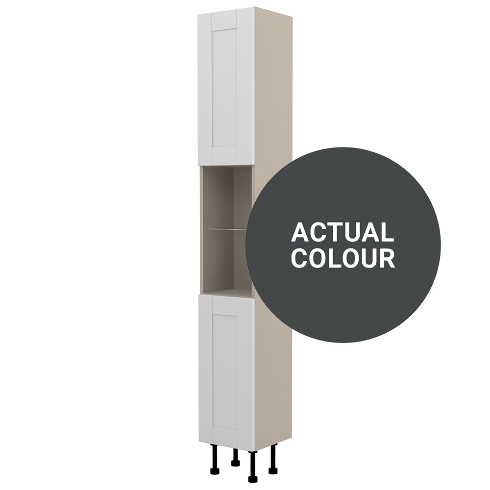 Image of Duarti By Calypso Highwood 300mm Full Depth High Rise Floor Standing Tower Unit - Midnight Grey