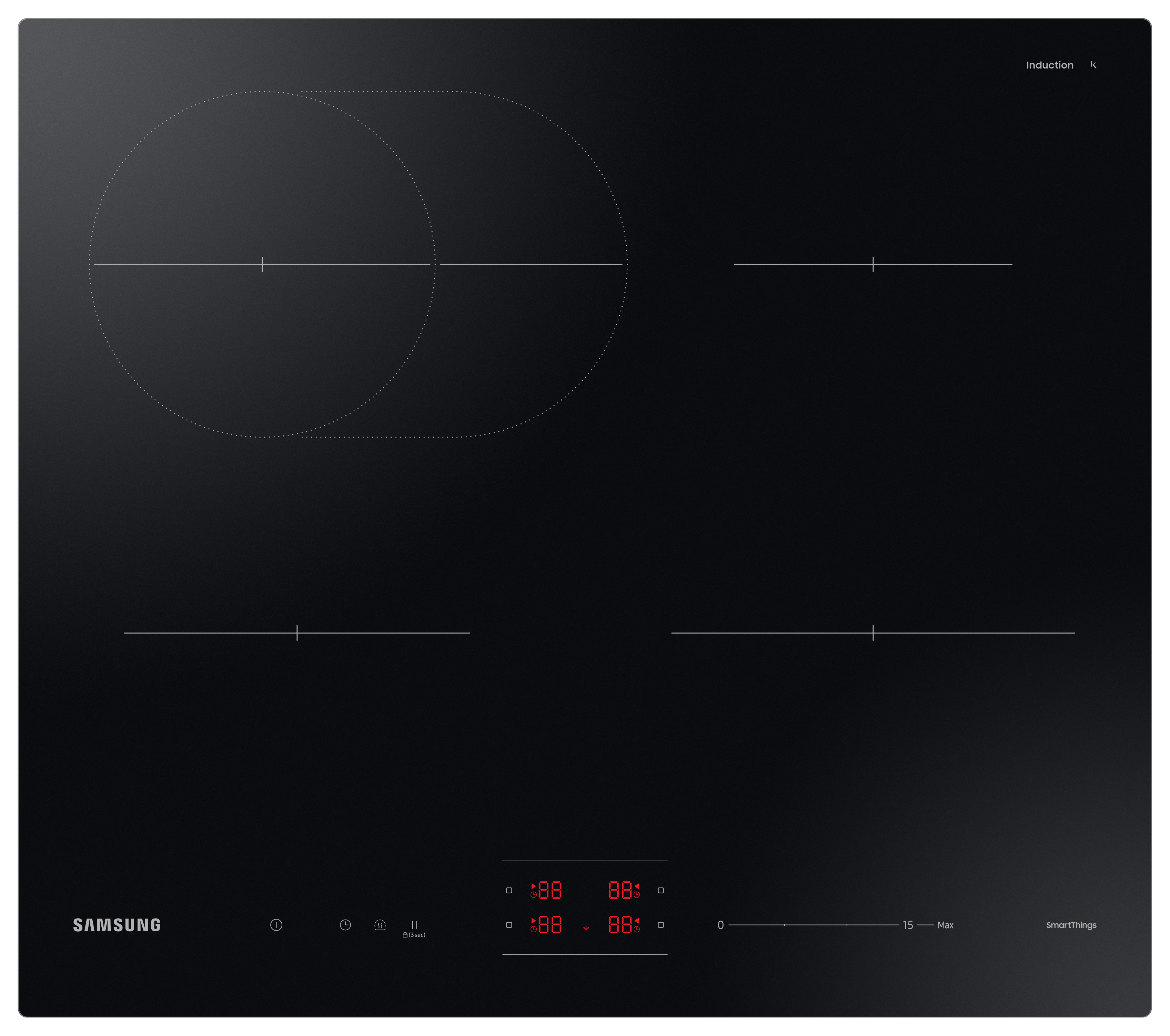 Image of Samsung NZ64B4016FK/U1 Slim Fit Ceramic Glass Induction Hob - 60cm