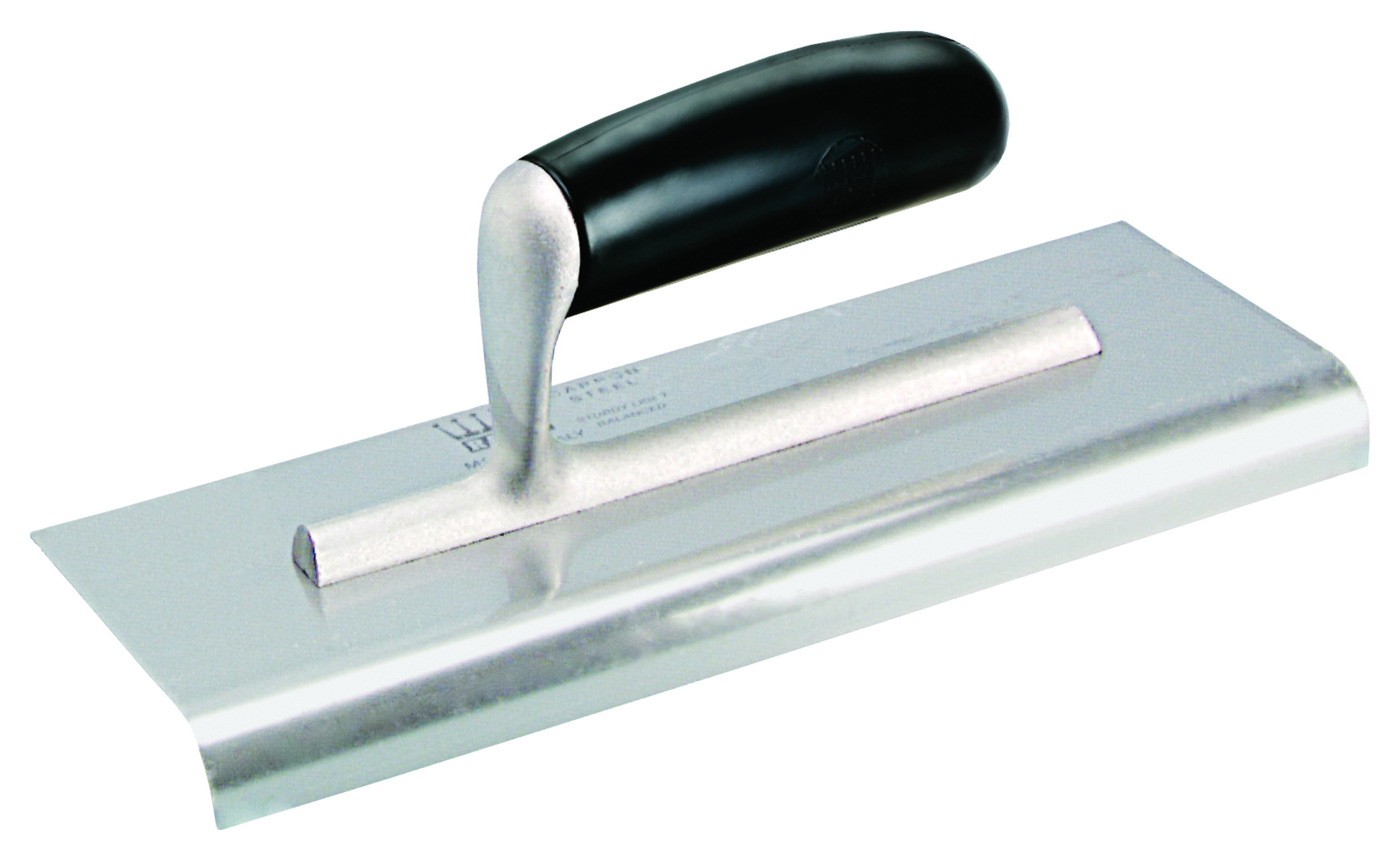 Ragni R01002 Curved End Cement Edging Trowel with ABS Handle - 11in x 4.3/4in