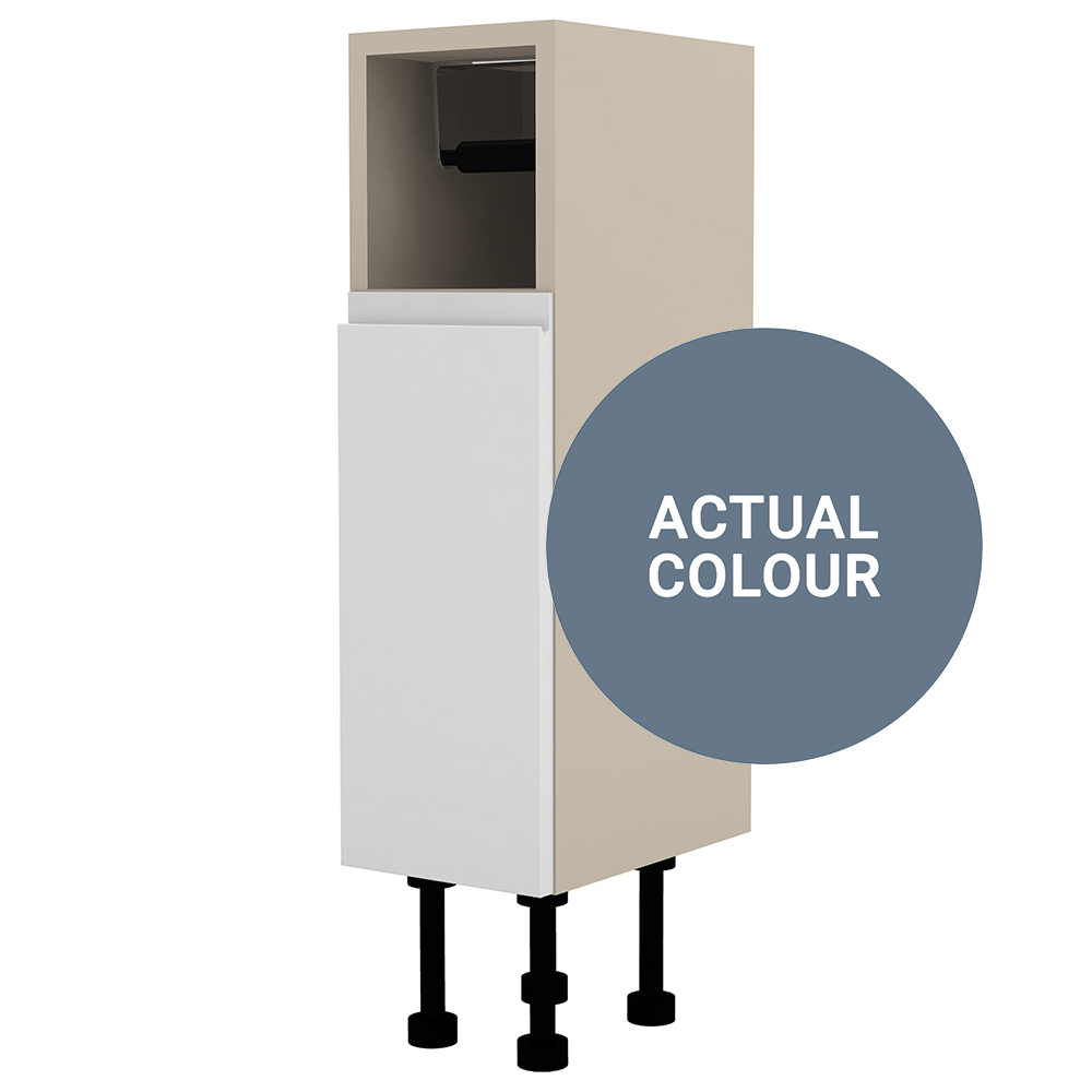 Image of Duarti By Calypso Beaufort Right Hand 200mm Open Top Full Depth Toilet Roll Unit - Bermuda Blue