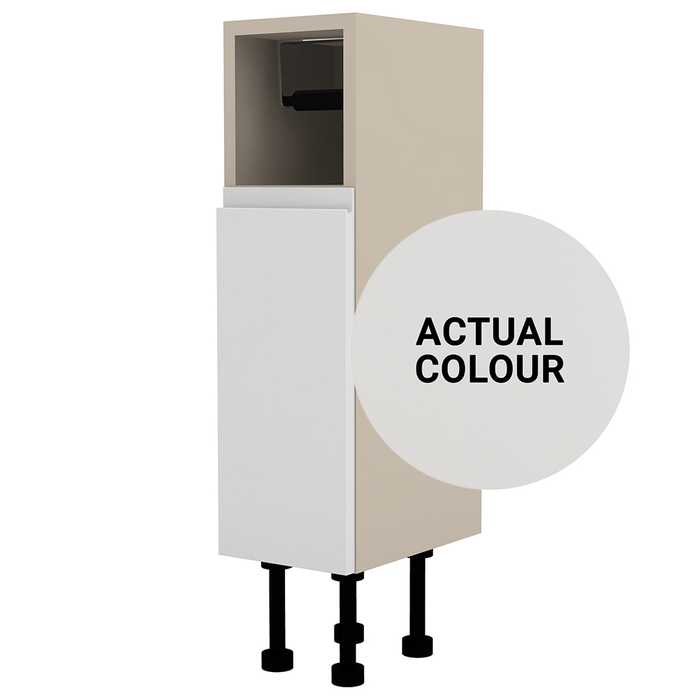 Image of Duarti By Calypso Beaufort Right Hand 200mm Open Top Full Depth Toilet Roll Unit - Grey Varnish