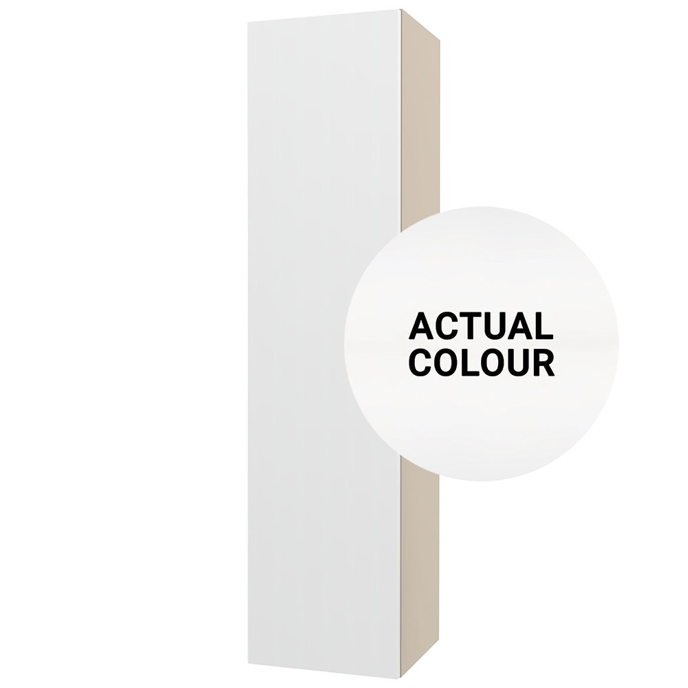 Image of Duarti By Calypso Beaufort Right Hand 300mm Slimline 1 Door Wall Hung Tower Unit - White Varnish