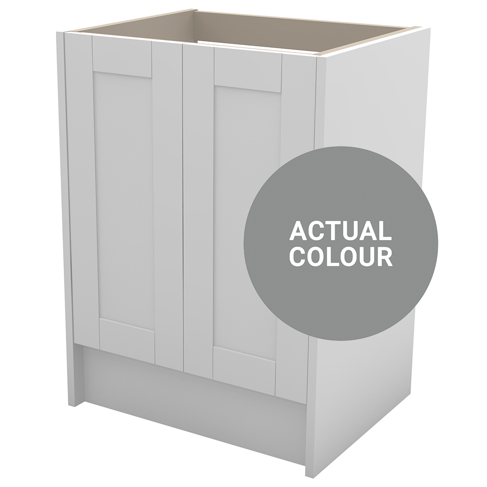 Duarti By Calypso Highwood 600mm Full Depth 2 Door Floor Standing Vanity Unit - Twilight Grey