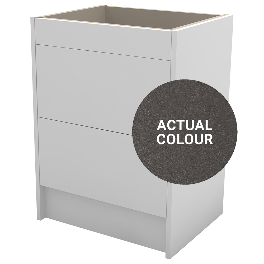 Image of Duarti By Calypso Cascade 600mm Full Depth 2 Drawer Floor Standing Vanity Unit - Galaxy Grey