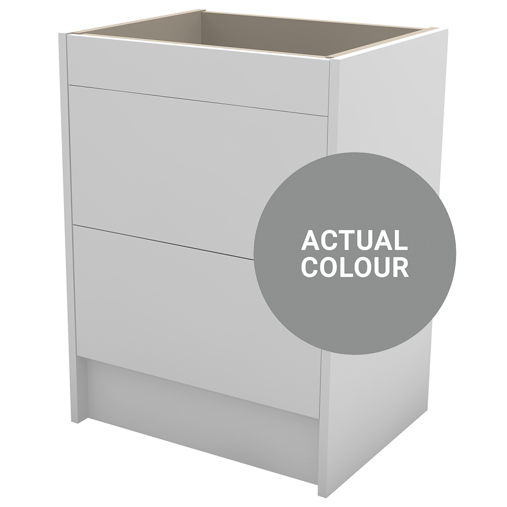 Image of Duarti By Calypso Cascade 600mm Full Depth 2 Drawer Floor Standing Vanity Unit - Twilight Grey