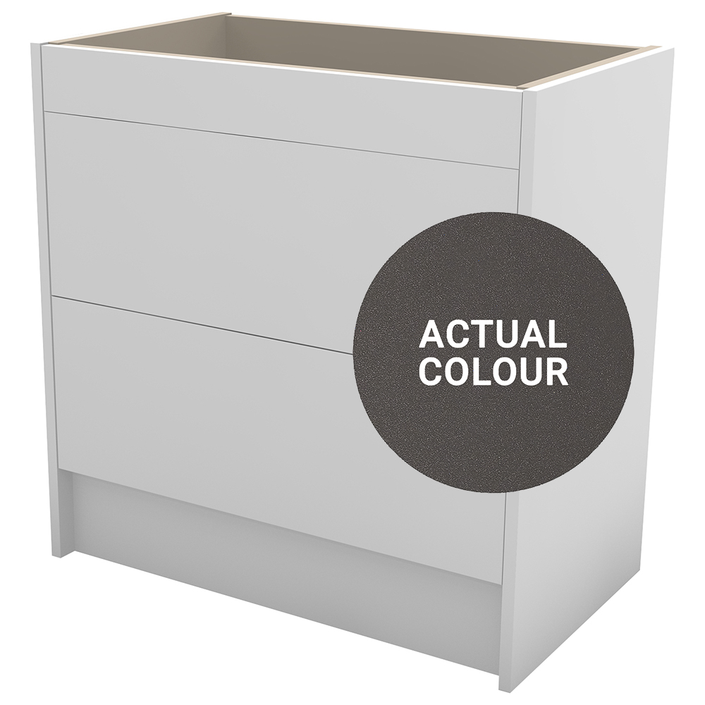 Image of Duarti By Calypso Cascade 800mm Full Depth 2 Drawer Floor Standing Vanity Unit - Galaxy Grey