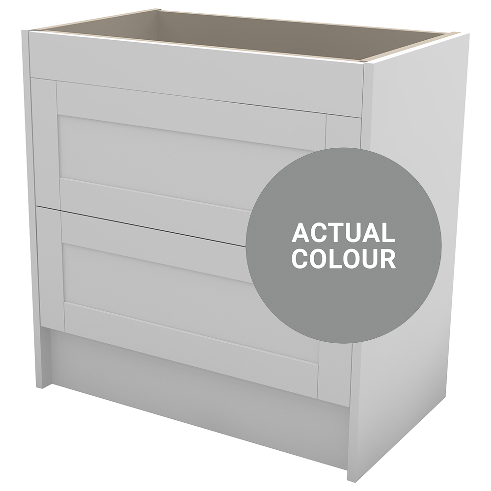 Duarti By Calypso Highwood 800mm Full Depth 2 Drawer Floor Standing Vanity Unit - Twilight Grey