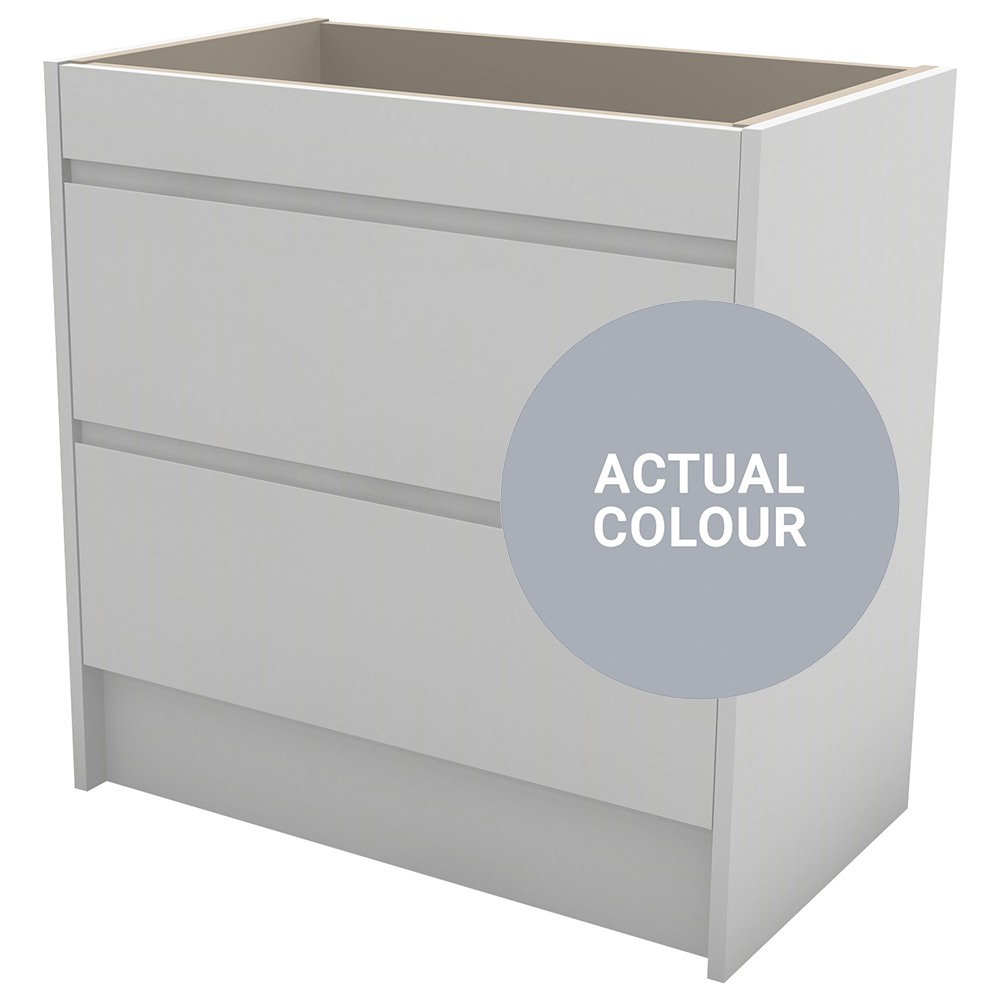 Duarti By Calypso Beaufort 800mm Full Depth 2 Drawer Floor Standing Vanity Unit - Shadow Grey