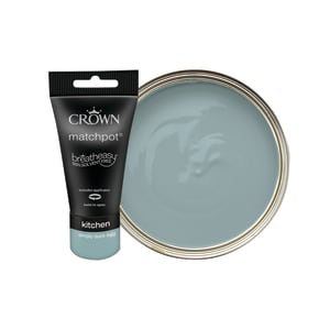 Crown Easyclean Matt Emulsion Kitchen Paint - Simply Duck Egg Tester Pot - 40ml
