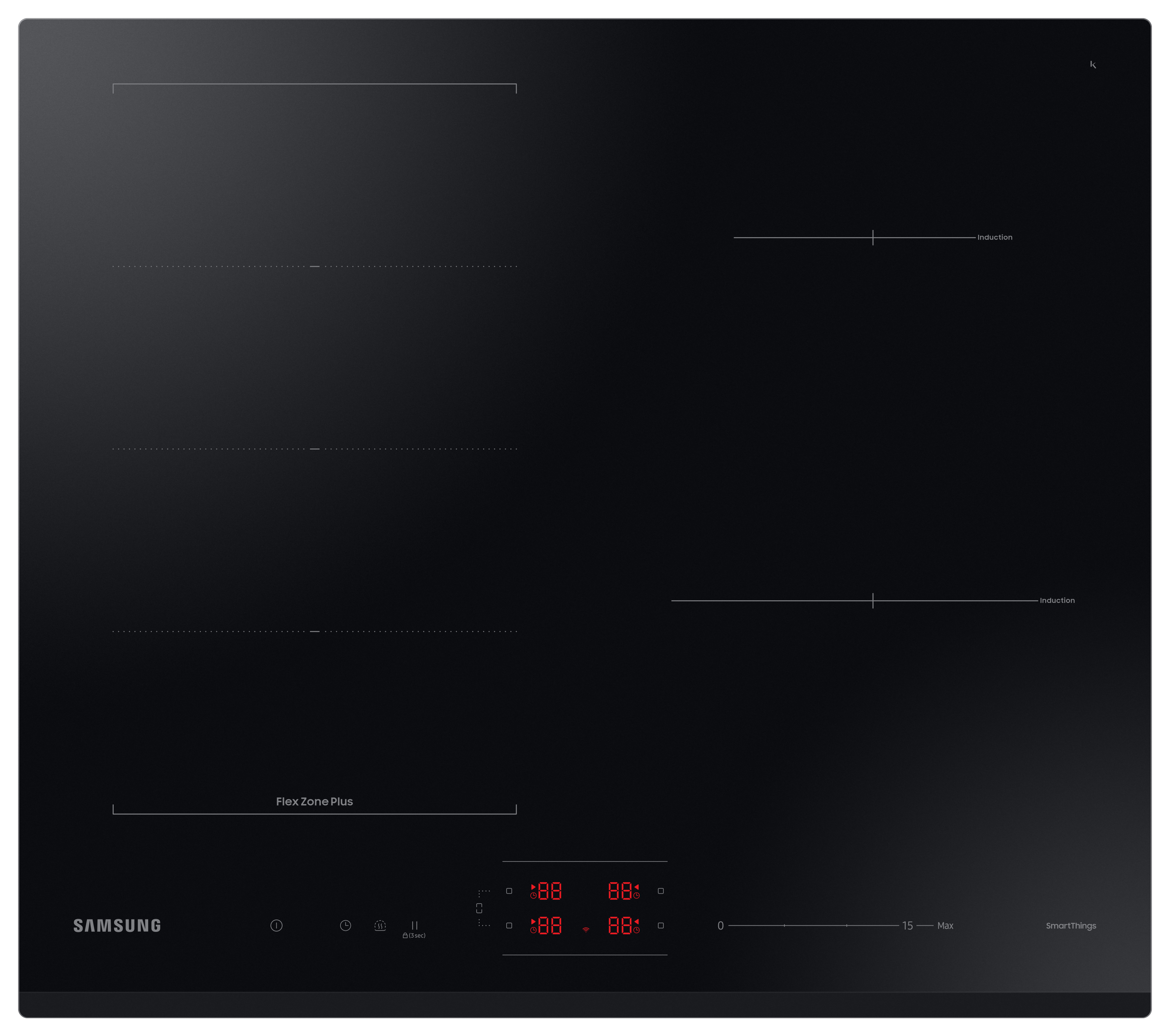 Samsung NZ64B6056GK/U1 Slim Fit Ceramic Glass Induction Hob - 60cm