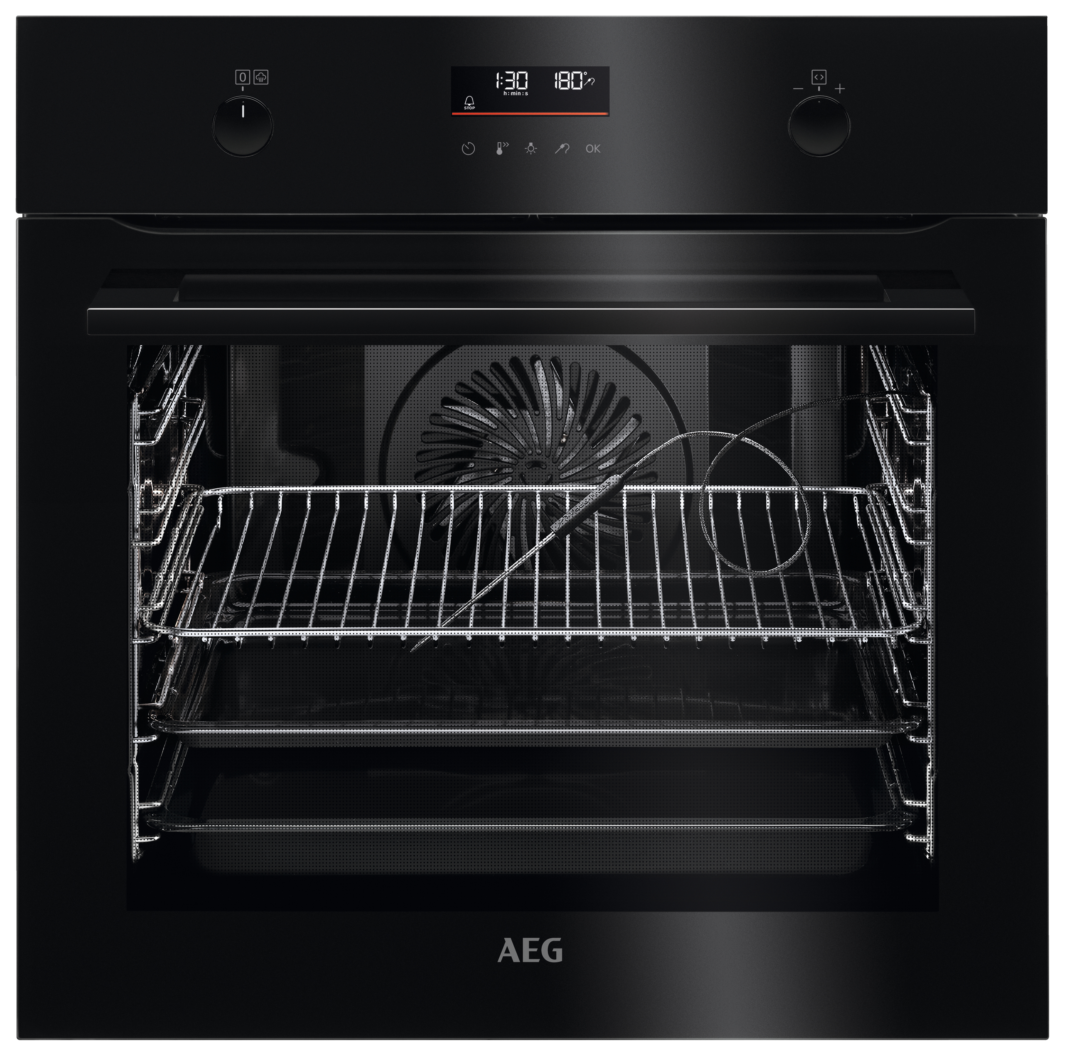 Image of AEG BPK556260B SenseCook Pyrolytic Multi-Function Oven - Black