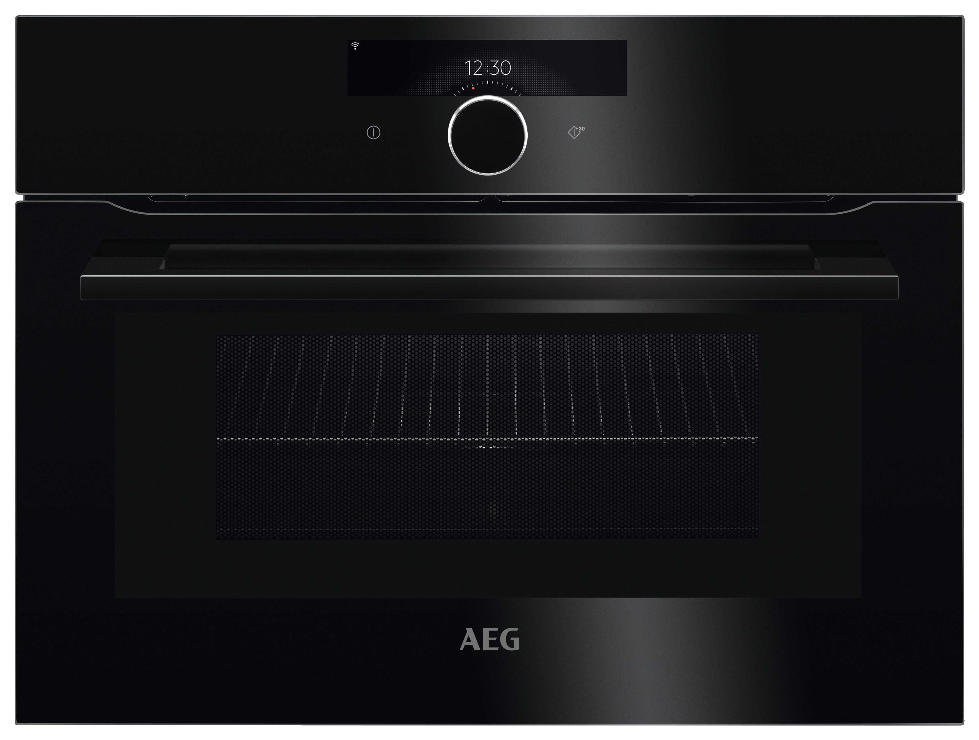 Image of AEG KMK968000B Connected CombiQuick Combination Microwave Compact Oven - Black