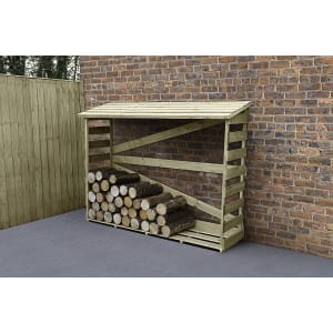 Forest Garden 5ft 3in x 5ft 8in Large Slatted Log Store