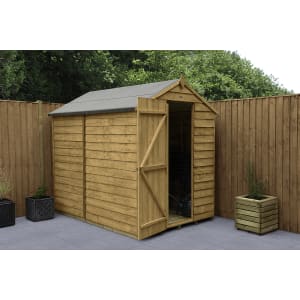 Forest Garden 7 x 5 ft Apex Overlap Dip Treated Windowless Shed