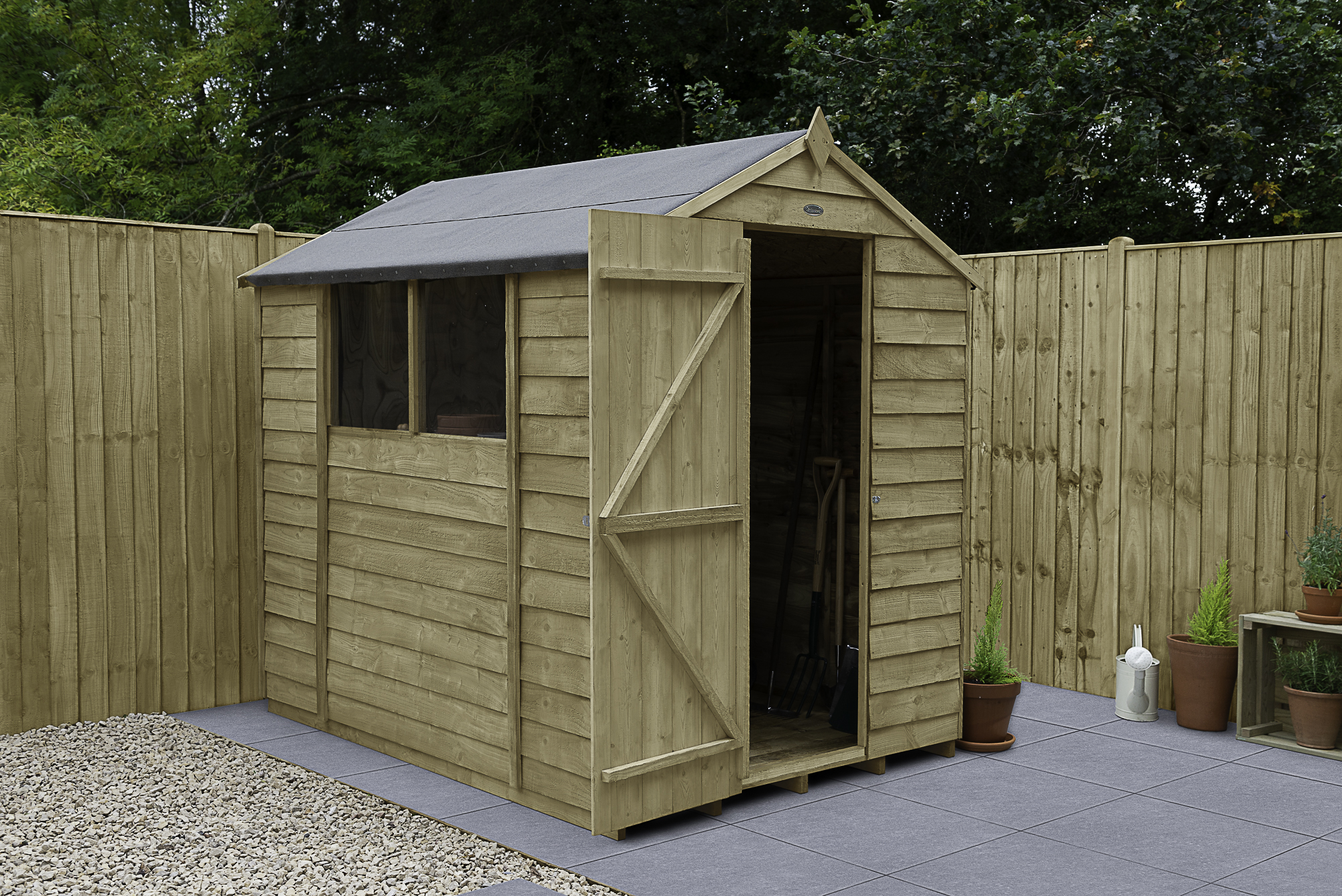 Image of Forest Garden 7 x 5ft Apex Overlap Pressure Treated Shed