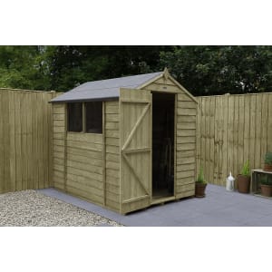 Forest Garden 7 x 5 ft Apex Overlap Pressure Treated Shed