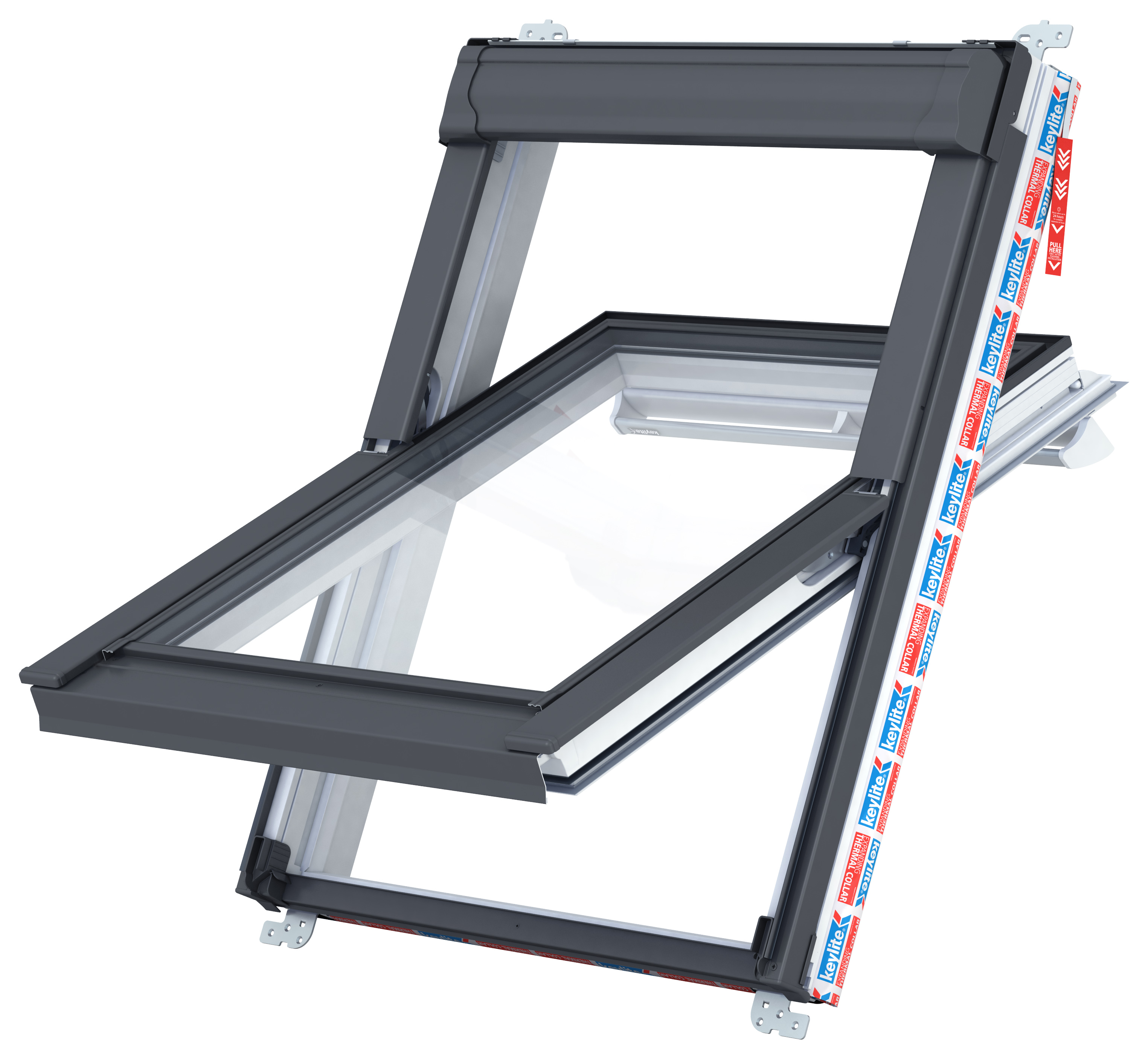 Image of Keylite PCP 01 HT PVC Centre Pivot Hi-Therm Roof Window - 550 x 780mm