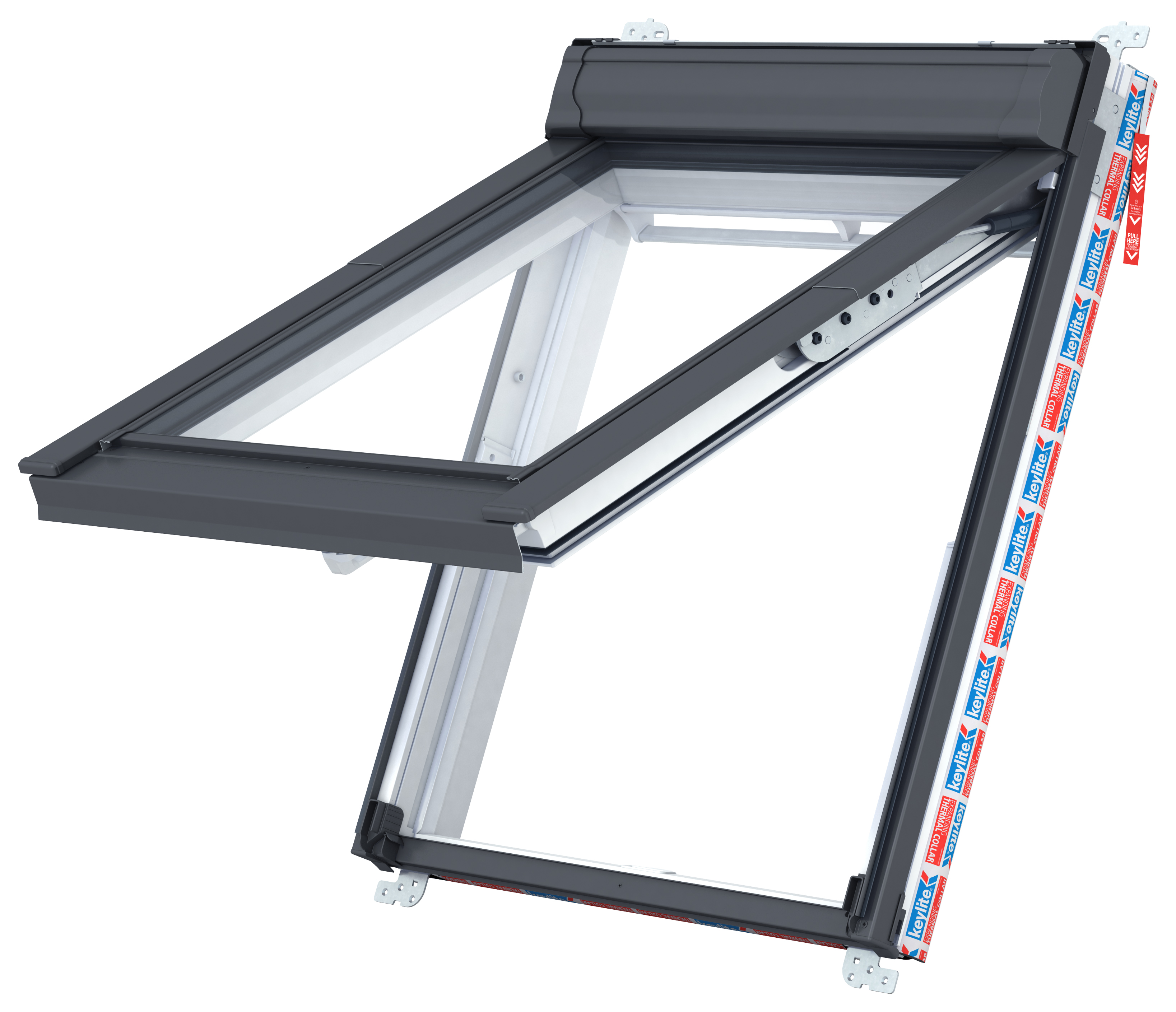 Image of Keylite WFE 04 HT White Painted Fire Escape Hi-Therm Roof Window - 780 x 980mm